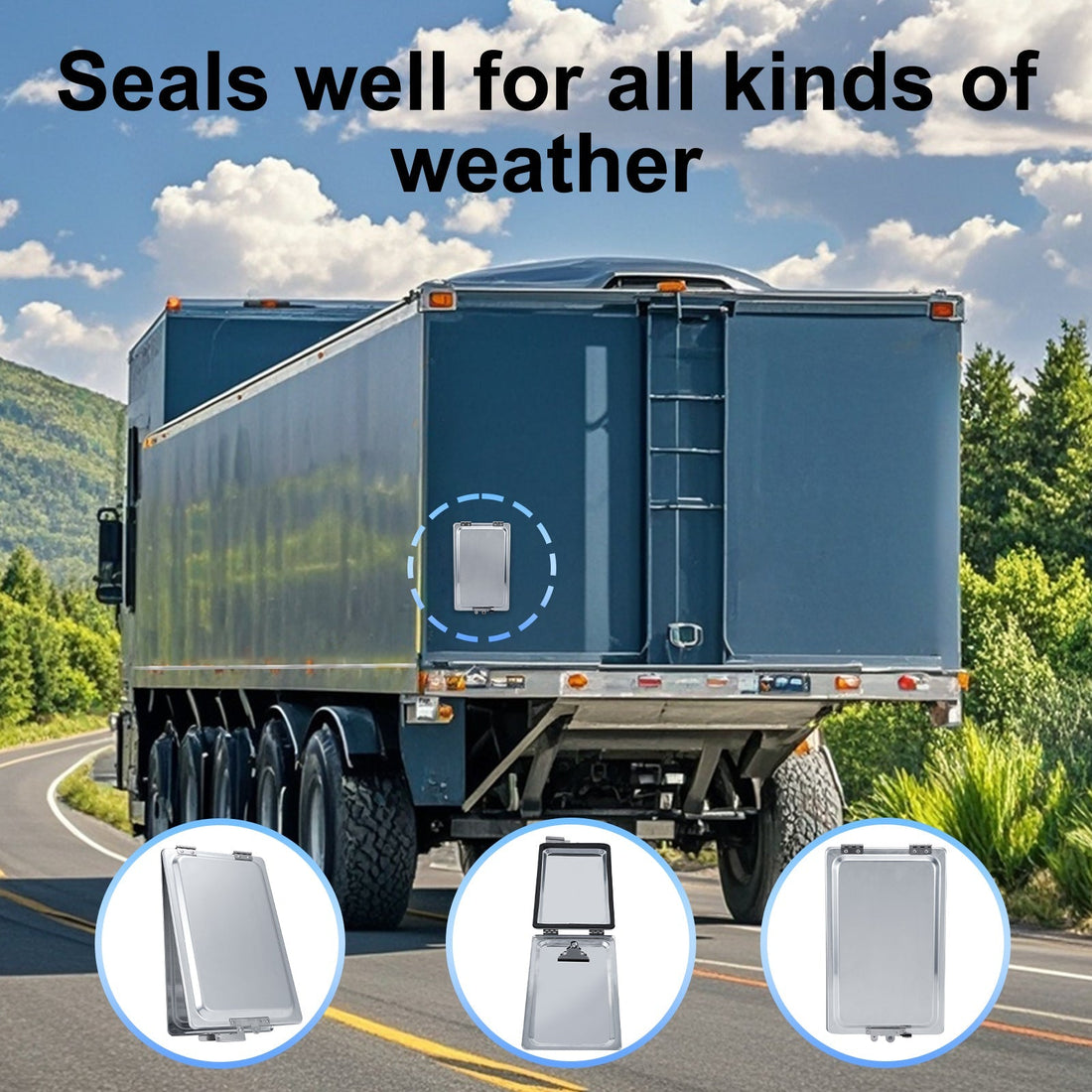Aluminum manifest box mounted on a semi trailer