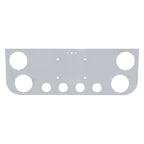 34" Chrome Stainless License Plate Panel – 6 Light Cutouts (PR-9002SS)