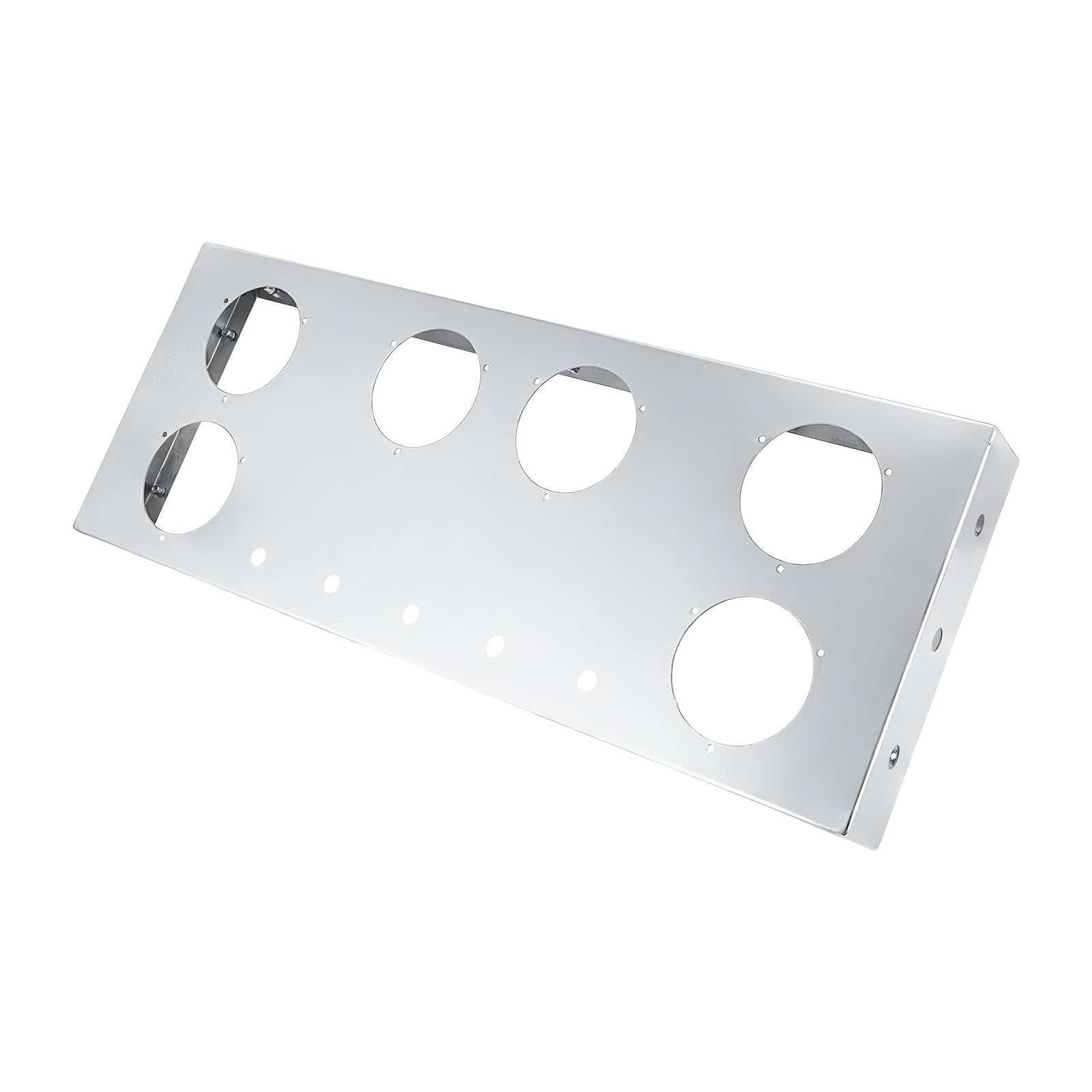 34" Chrome Stainless Rear Light Panel – 6 Large + 5 Mini LED Cutouts (PR-9008SS)
