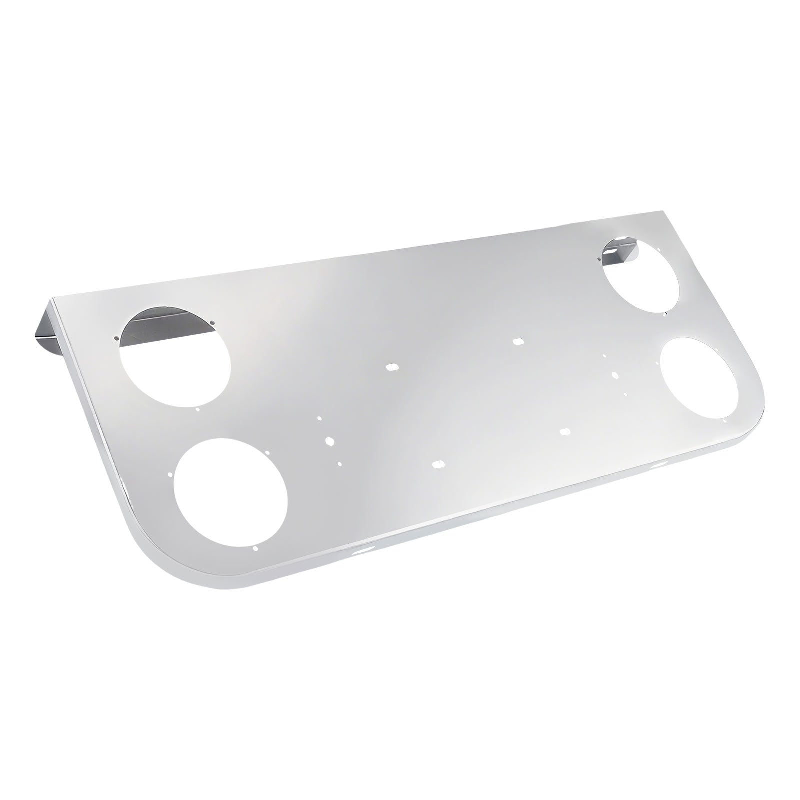 34" Chrome Stainless License Plate Panel – 4 Large 4" Light Cutouts (PR-9004SS)
