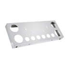 34" Chrome Stainless License Plate Panel – 4 Large + 7 Small Light Cutouts - view 2