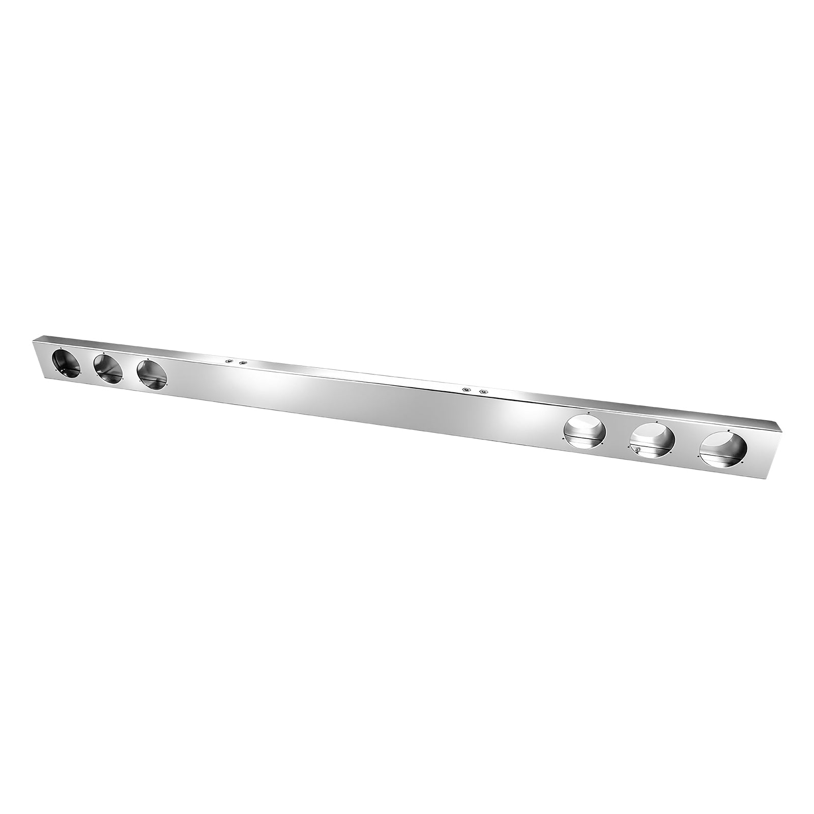 92" Chrome Stainless Rear Light Panel – 6 Light Cutouts (PL-9021SS)