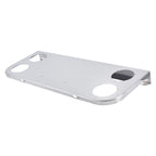 34" Chrome Stainless License Plate Panel – 4 Large 4" Light Cutouts - view 3