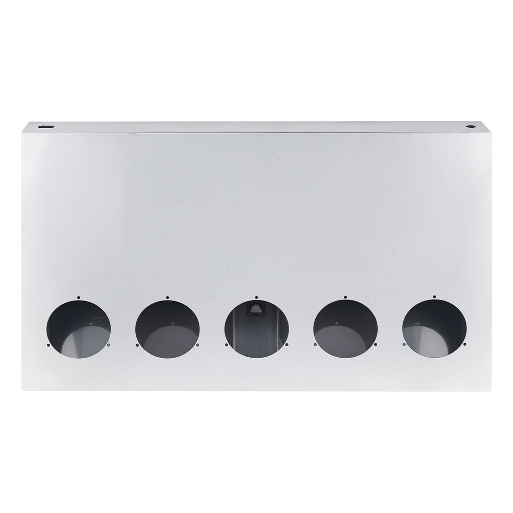 33" Chrome Stainless Tall Rear Light Panel – 5 Large 4" Light Cutouts (PR-9011SS)