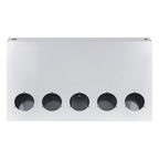 33" Chrome Stainless Tall Rear Light Panel – 5 Large 4" Light Cutouts