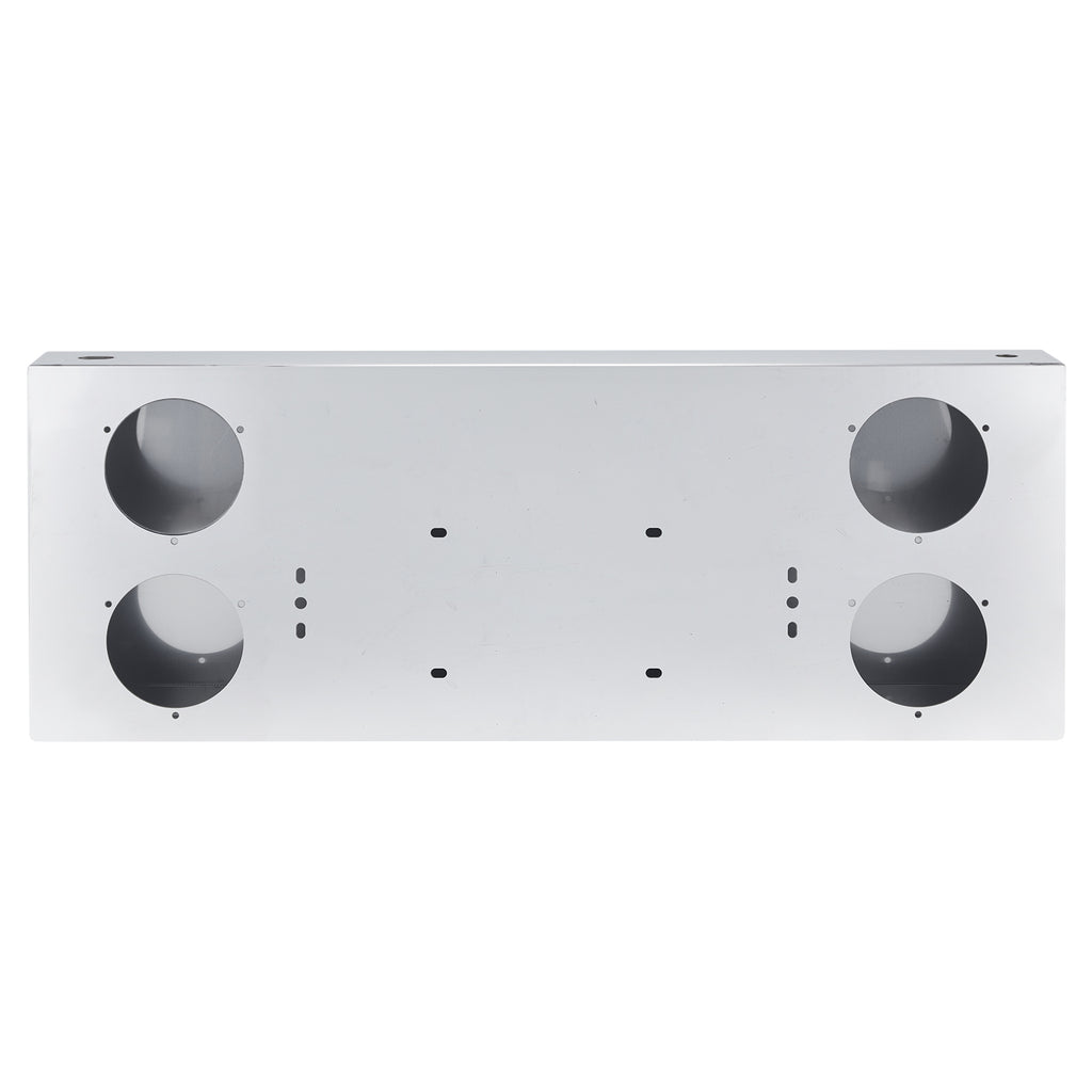 34" Chrome Stainless Rear Light Panel – 4 Large 4" Corner Lights (PR-9010SS)
