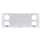 34" Chrome Stainless Rear Light Panel – 4 Large Corner Lights + Mini LED Holes