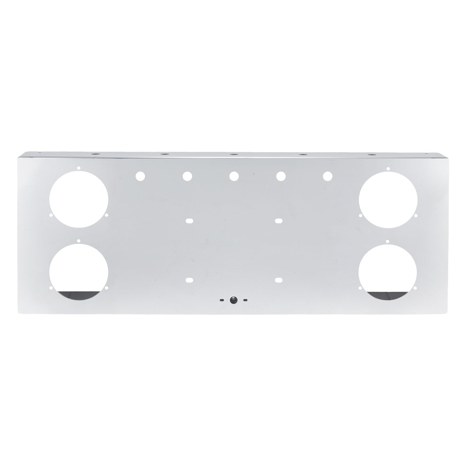 34" Chrome Stainless Rear Light Panel – 4 Large Corner Lights + Mini LED Holes (PR-9009SS)
