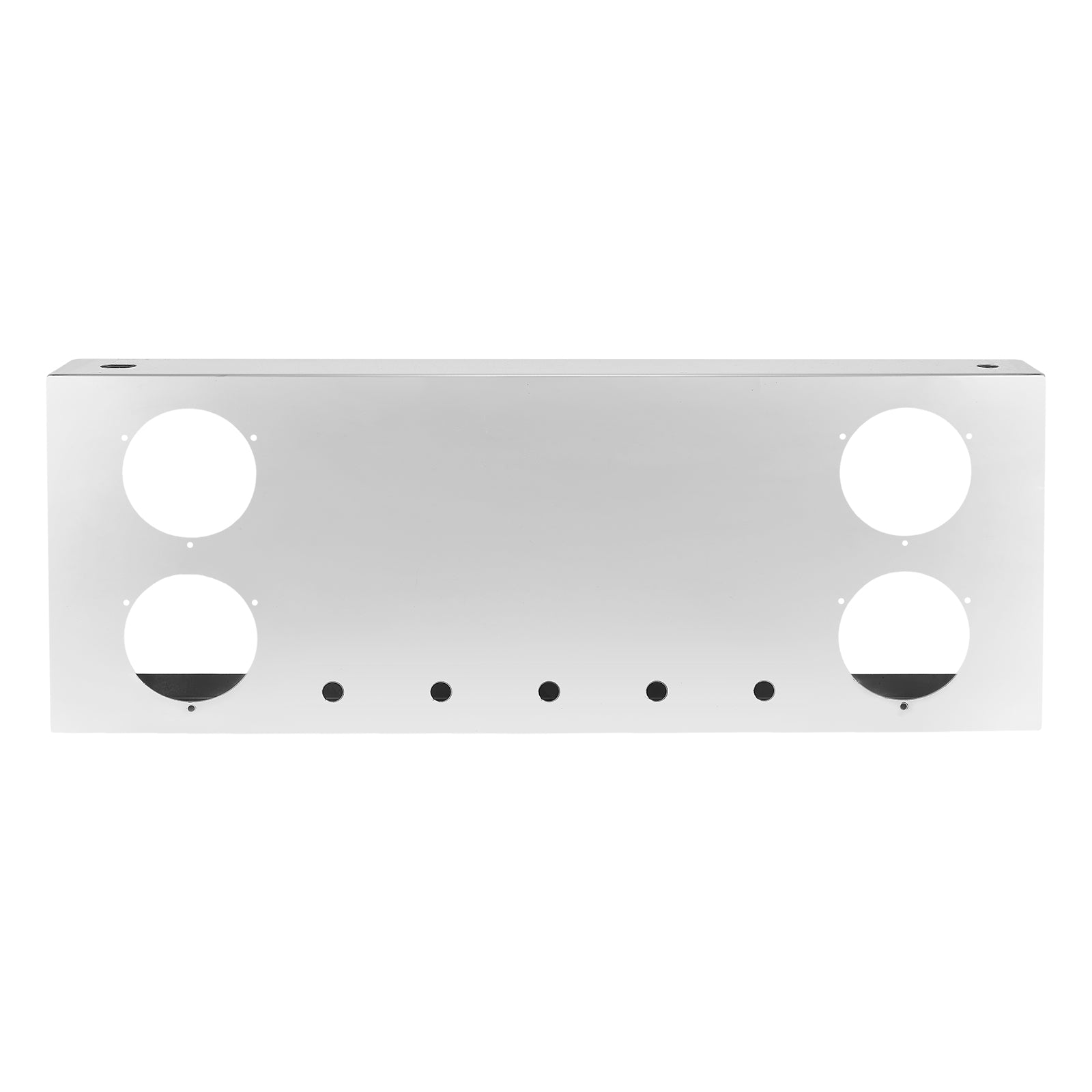 34" Chrome Stainless Rear Light Panel – 4 Large + 5 Mini LED Cutouts (PR-9007SS)