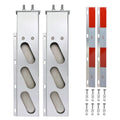 Polished Stainless Mud Flap Bracket Light Housing – 30" with Rounded-Rectangle Cutouts