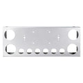 34" Chrome Stainless License Plate Panel – 4 Large + 7 Small Light Cutouts (PR-9005SS)