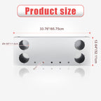 34" Chrome Stainless Rear Light Panel – 4 Large + 5 Mini LED Cutouts - view 3