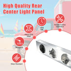 92" Chrome Stainless Rear Light Panel – 6 Light Cutouts - view 5