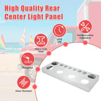 34" Chrome Stainless Rear Light Panel – 6 Large + 6 Small Light Cutouts - view 4