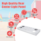 34" Chrome Stainless Rear Light Panel – 4 Large Corner Lights + Mini LED Holes - view 5