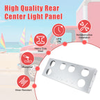 34" Chrome Stainless Rear Light Panel – 6 Large + 5 Mini LED Cutouts - view 4