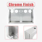 33" Chrome Stainless Tall Rear Light Panel – 5 Large 4" Light Cutouts - view 5