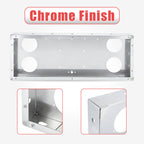 34" Chrome Stainless Rear Light Panel – 4 Large Corner Lights + Mini LED Holes - view 2