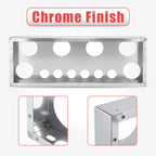 34" Chrome Stainless Rear Light Panel – 6 Large + 6 Small Light Cutouts - view 5