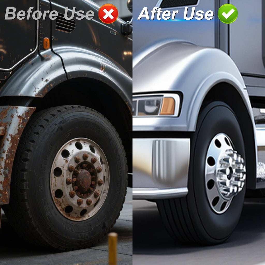 Chrome Smooth-Dome Screw-On Hubcap Kit – 33 mm, 2 Front Covers + 20 Spare Nut Covers + Install Tool (PL-05-SCREW-FT)