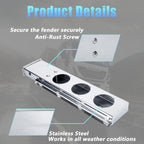 Polished Stainless Mud Flap Bracket Light Housing – 30" with 4" Round Cutouts - view 5