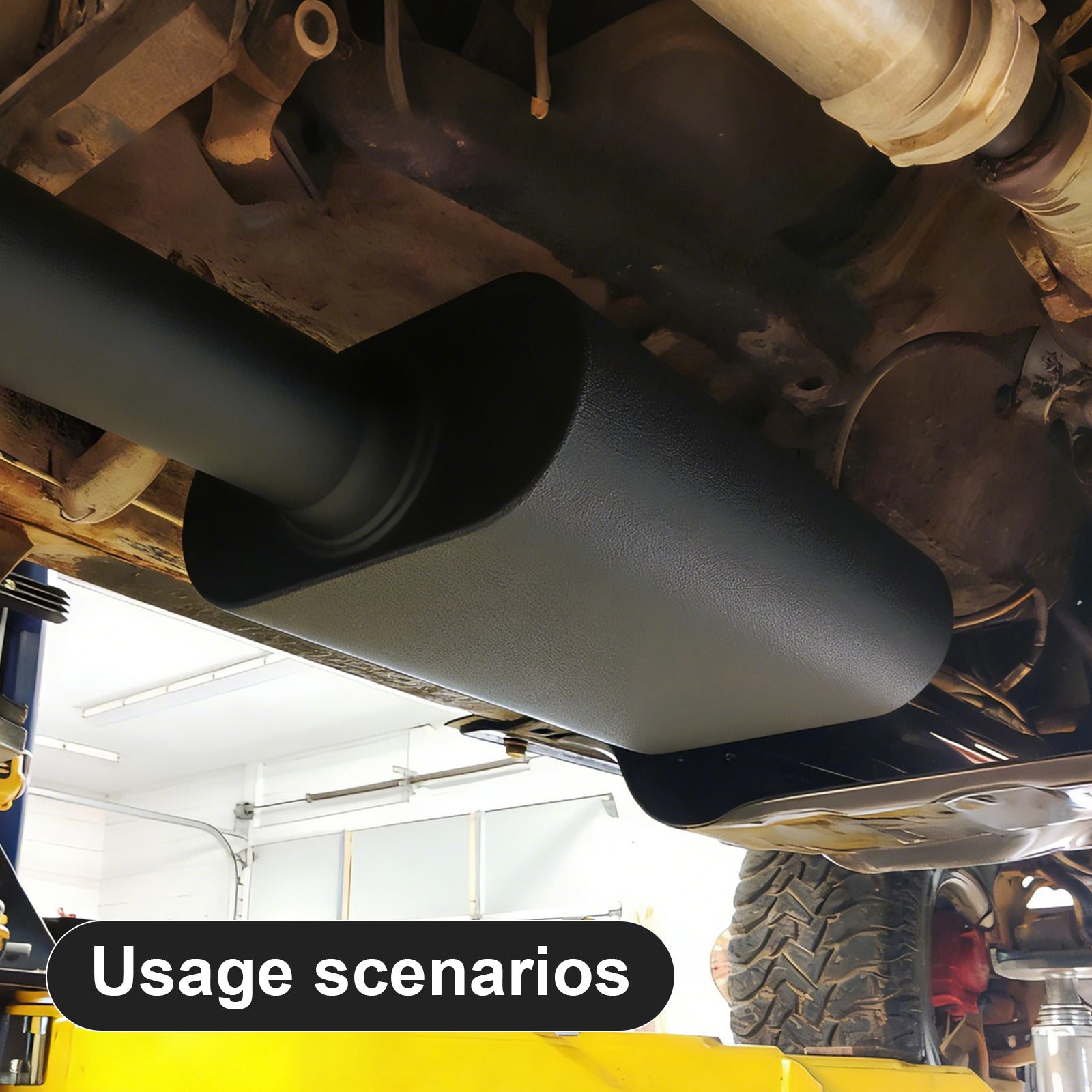 Chambered Muffler – Standard Body, Center-In / Center-Out – 2.5", 3" – Stainless / Black (A Series)