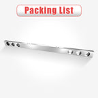 92" Chrome Stainless Rear Light Panel – 6 Light Cutouts - view 11