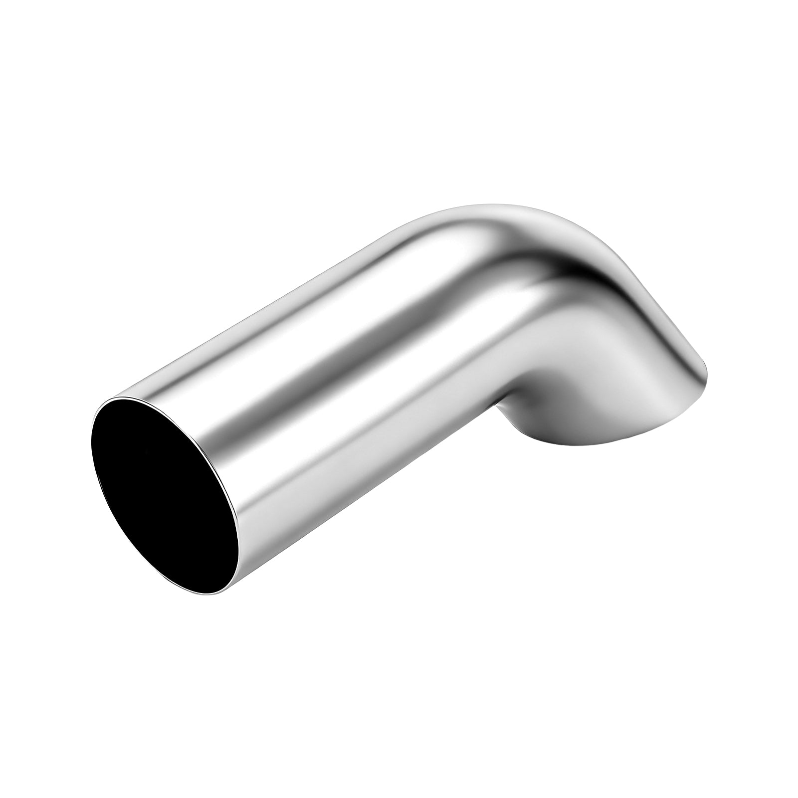 Chrome Curved Exhaust Stack – 6" Diameter – 18", 24", 36", 48" Lengths – Truck Smokestack