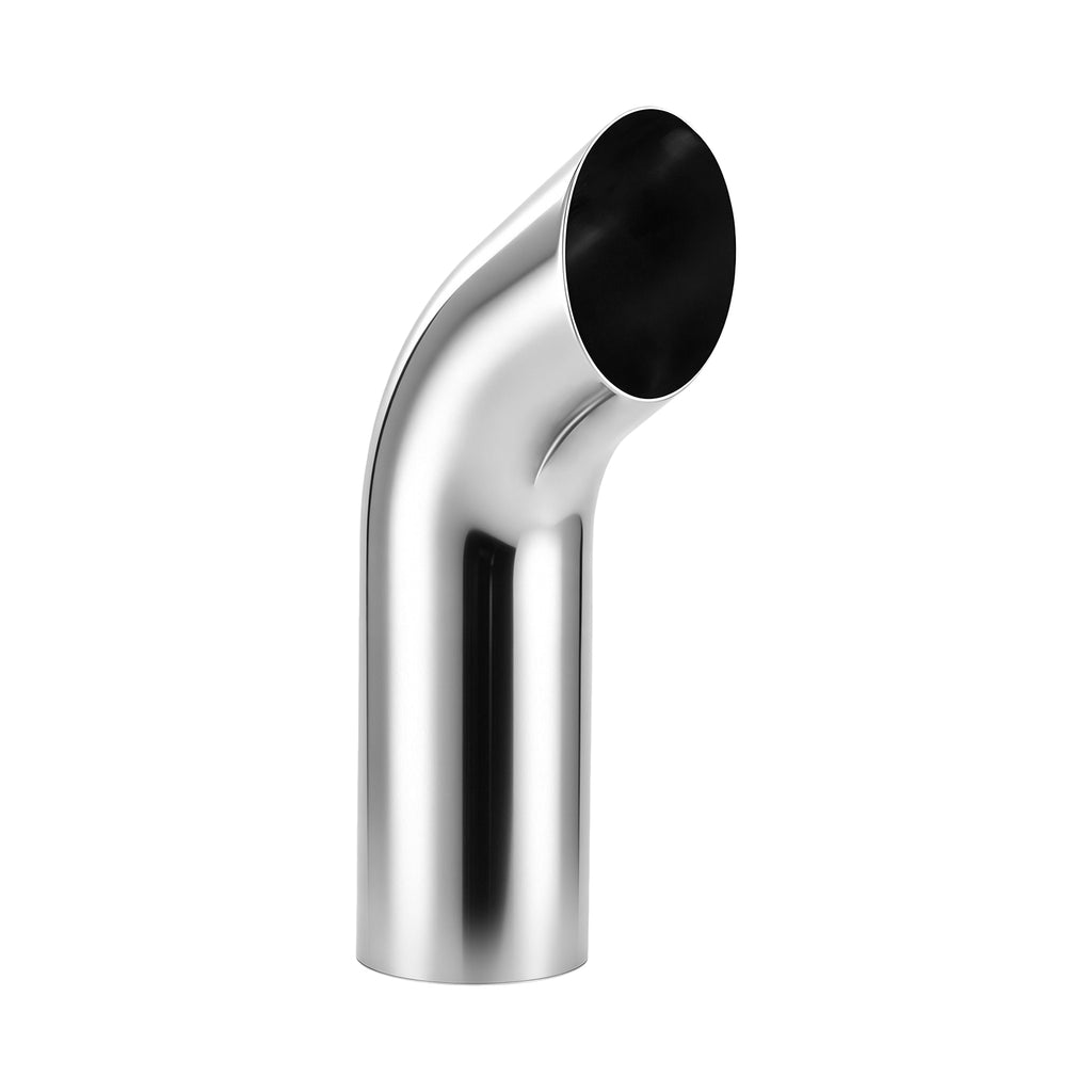 Chrome Curved Exhaust Stack – 6" Diameter – 18", 24", 36", 48" Lengths – Truck Smokestack