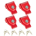 Red Container / Gladhand Padlock with Key - view 3