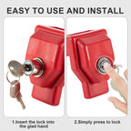 Red Container / Gladhand Padlock with Key - view 8