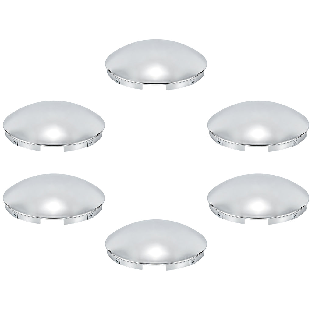 Chrome Hubcap – Dome, 4-Clip – 8.9" × 8.6" (H1F85N4-H50)