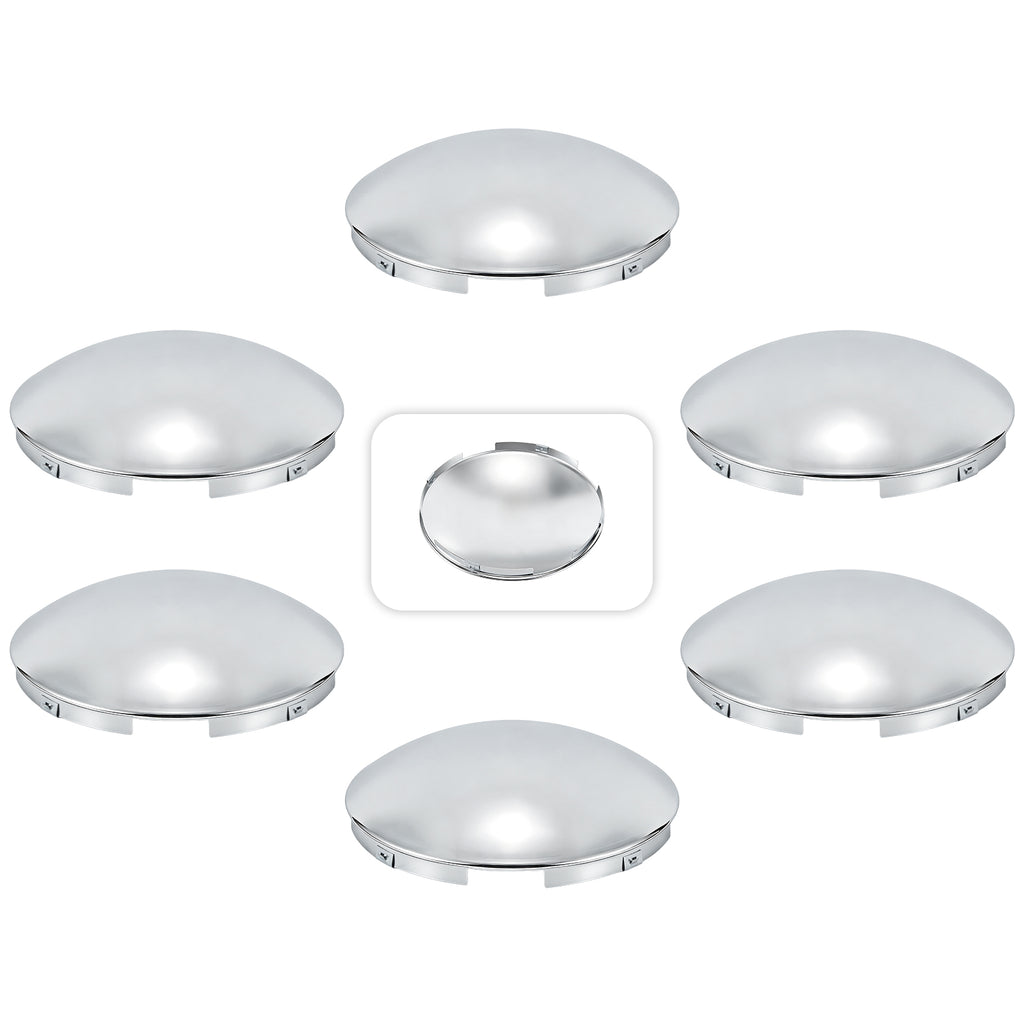 Chrome Hubcap – Dome, 4-Clip – 8.9" × 8.6" (H1F85N4-H50)