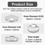 Chrome Hubcap – Dome, 4-Clip – 8.9" × 8.6" - view 2
