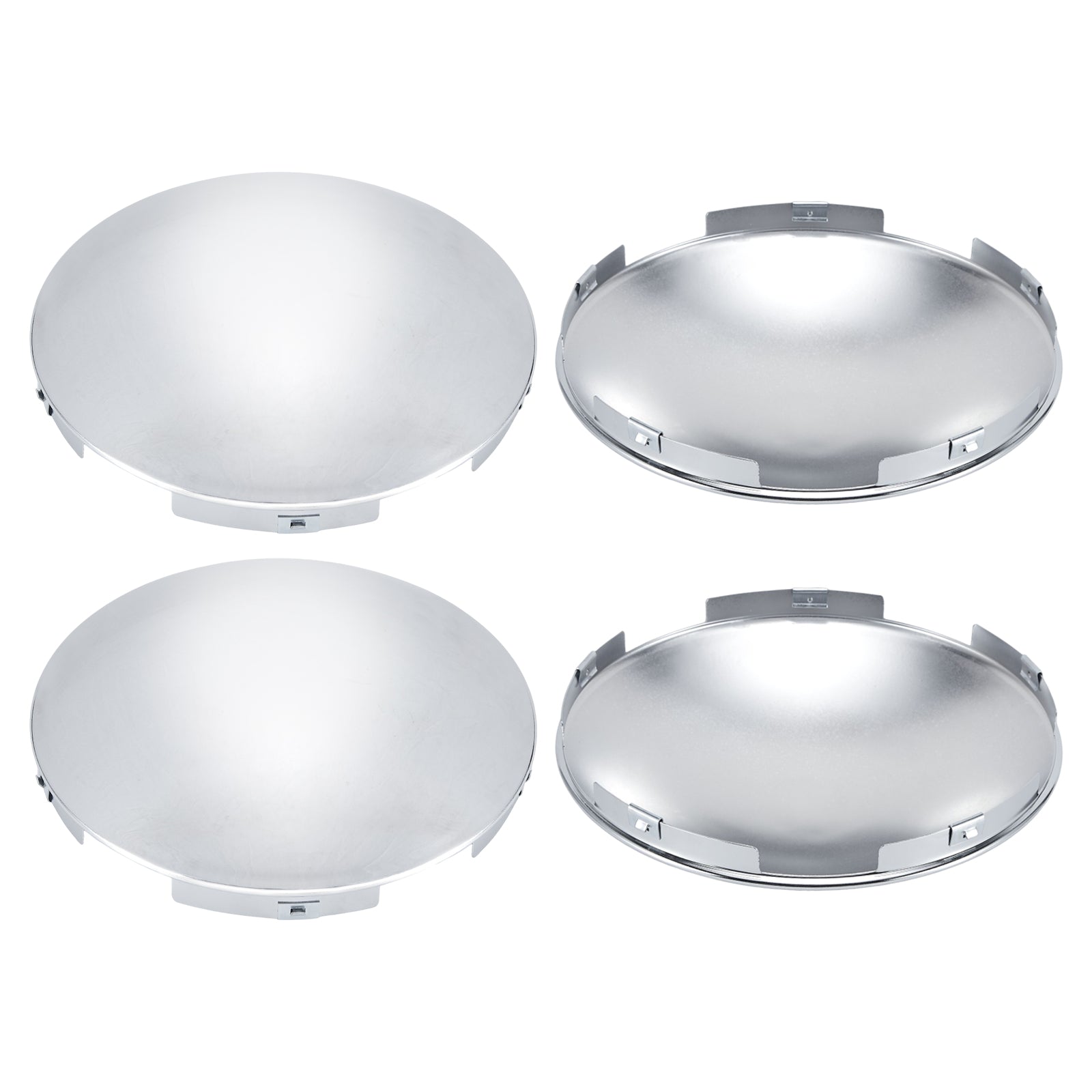 Chrome Hubcap – Dome, 5-Clip – 8.9" × 8.6" (H1F85N5-H51)