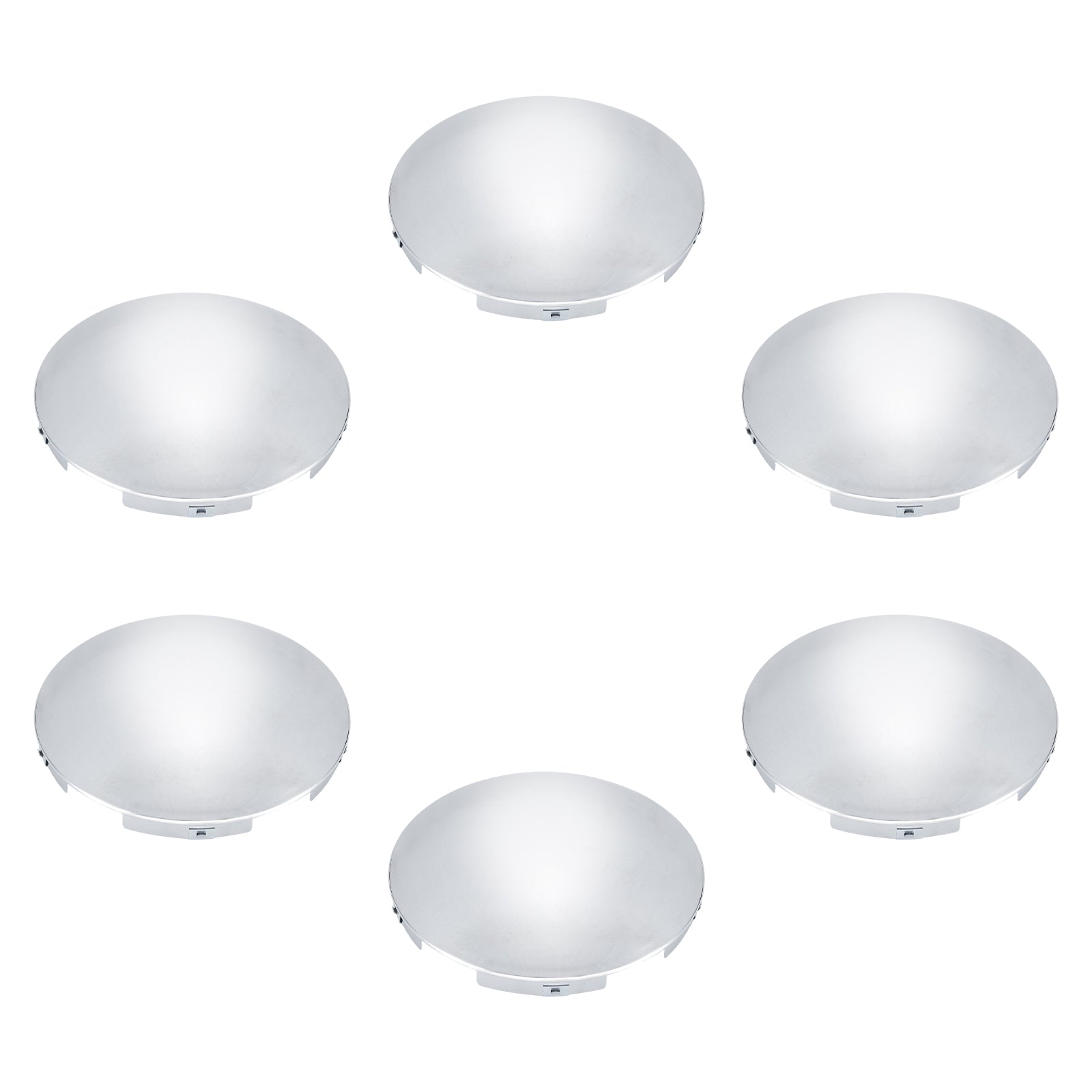 Chrome Hubcap – Dome, 5-Clip – 8.9" × 8.6" (H1F85N5-H51)