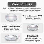 Chrome Hubcap – Dome, 5-Clip – 8.9" × 8.6" - view 2