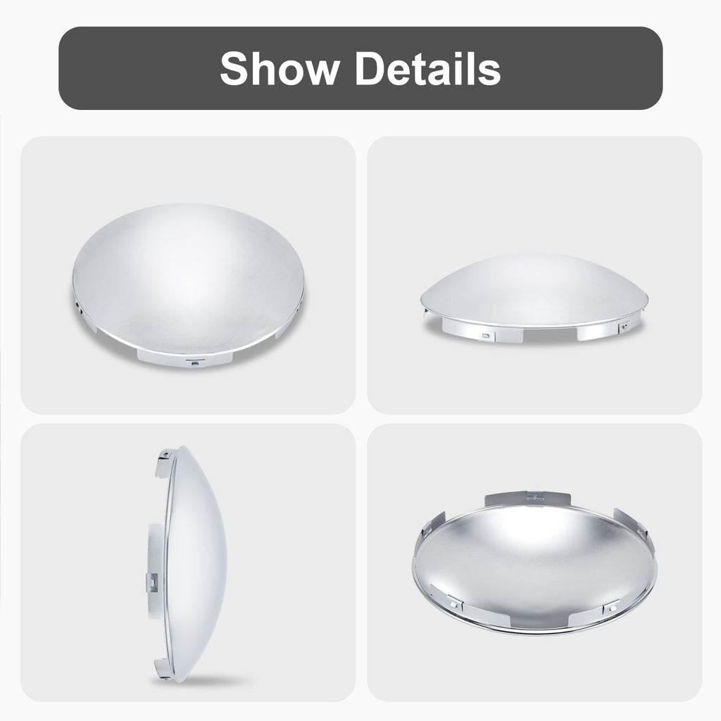 Chrome Hubcap – Dome, 5-Clip – 8.9" × 8.6" (H1F85N5-H51)