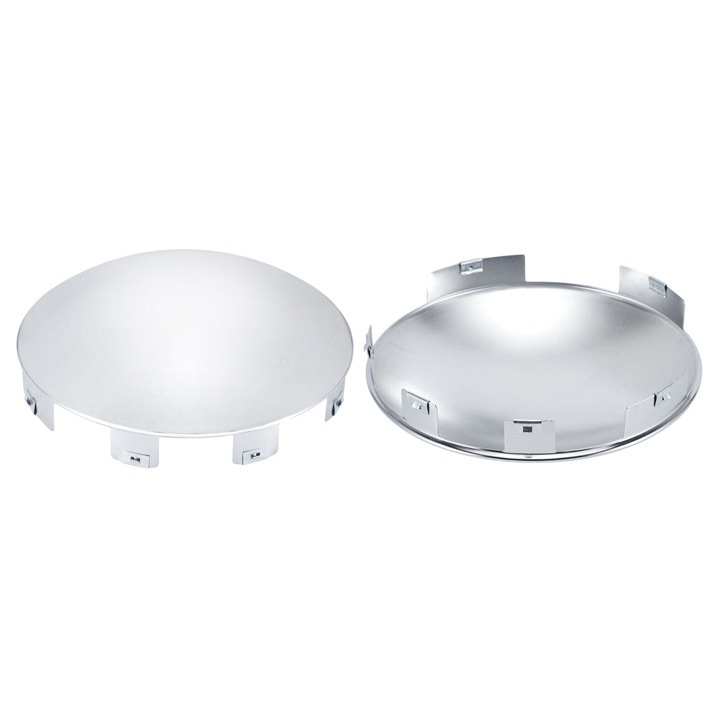 Chrome Hubcap – Deep Skirt Dome, 6-Clip – 8.9" × 8.6" (H1F85N6-H52)