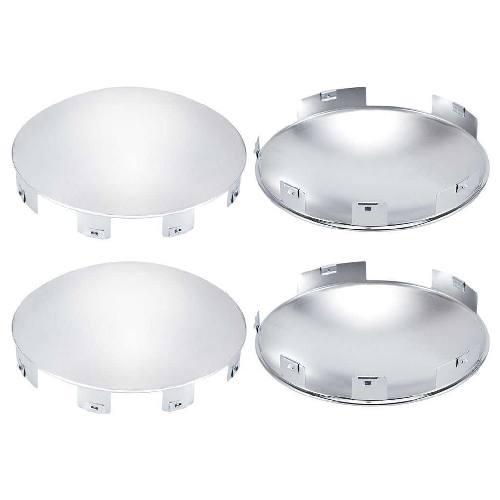 Chrome Hubcap – Deep Skirt Dome, 6-Clip – 8.9" × 8.6" (H1F85N6-H52)