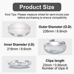 Chrome Hubcap – Deep Skirt Dome, 6-Clip – 8.9" × 8.6" - view 2