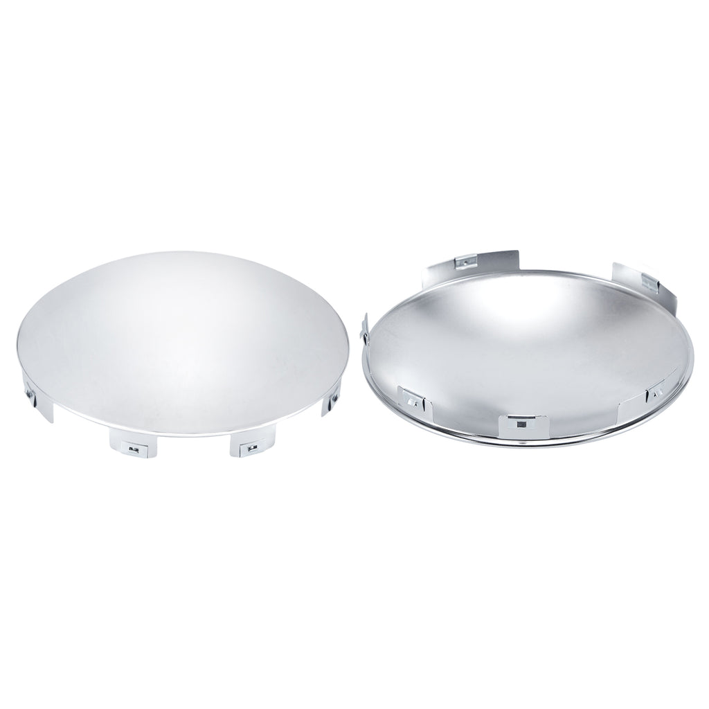 Chrome Hubcap – Shallow Skirt Dome, 6-Clip – 8.9" × 8.6" (H1F85N6-H53)