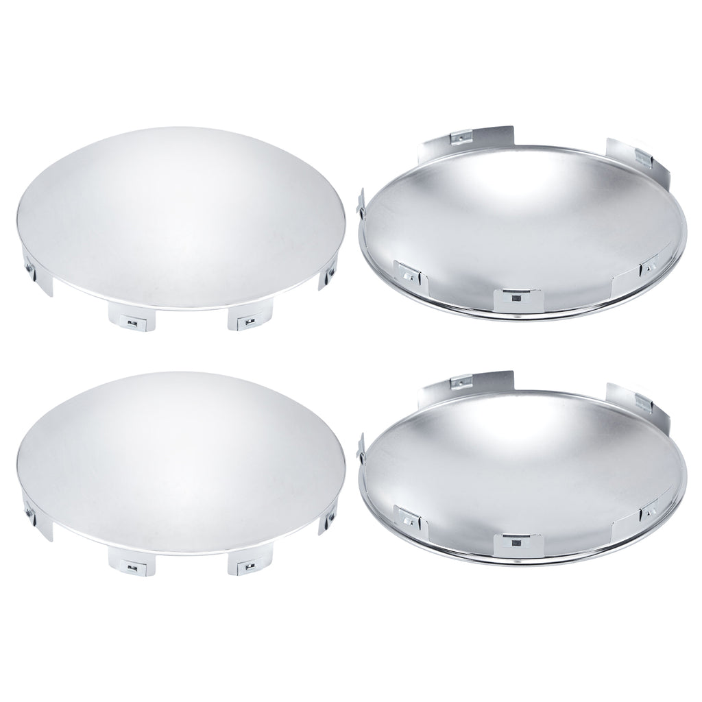 Chrome Hubcap – Shallow Skirt Dome, 6-Clip – 8.9" × 8.6" (H1F85N6-H53)
