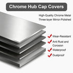 Chrome Hubcap – Shallow Skirt Dome, 6-Clip – 8.9" × 8.6" - view 4