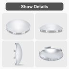 Chrome Hubcap – Shallow Skirt Dome, 6-Clip – 8.9" × 8.6" - view 5
