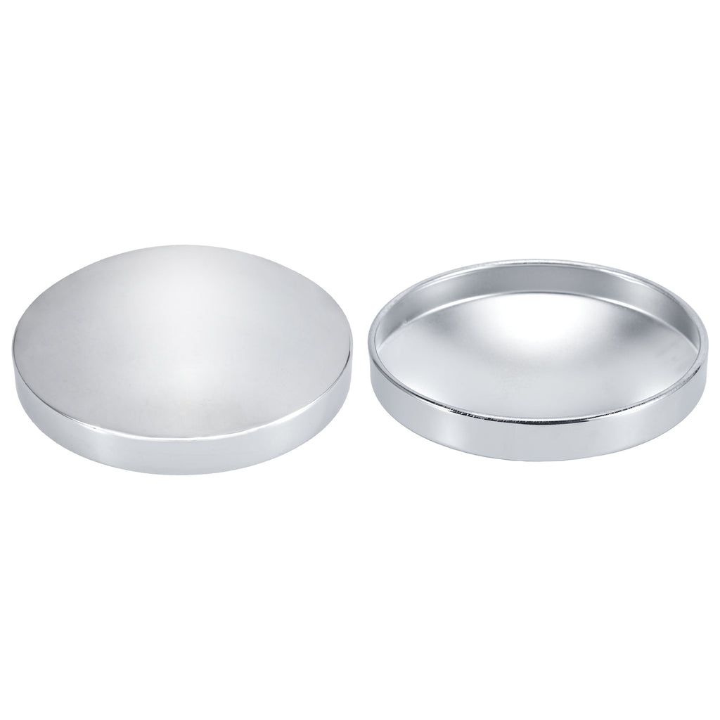 Chrome Hubcap – Flat Dome – 8.35" × 8" (H1R8)