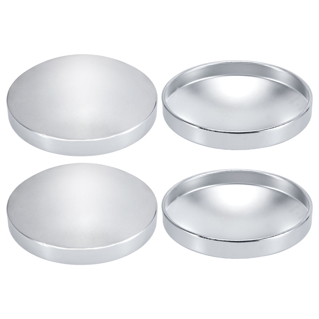 Chrome Hubcap – Flat Dome – 8.35" × 8" (H1R8)