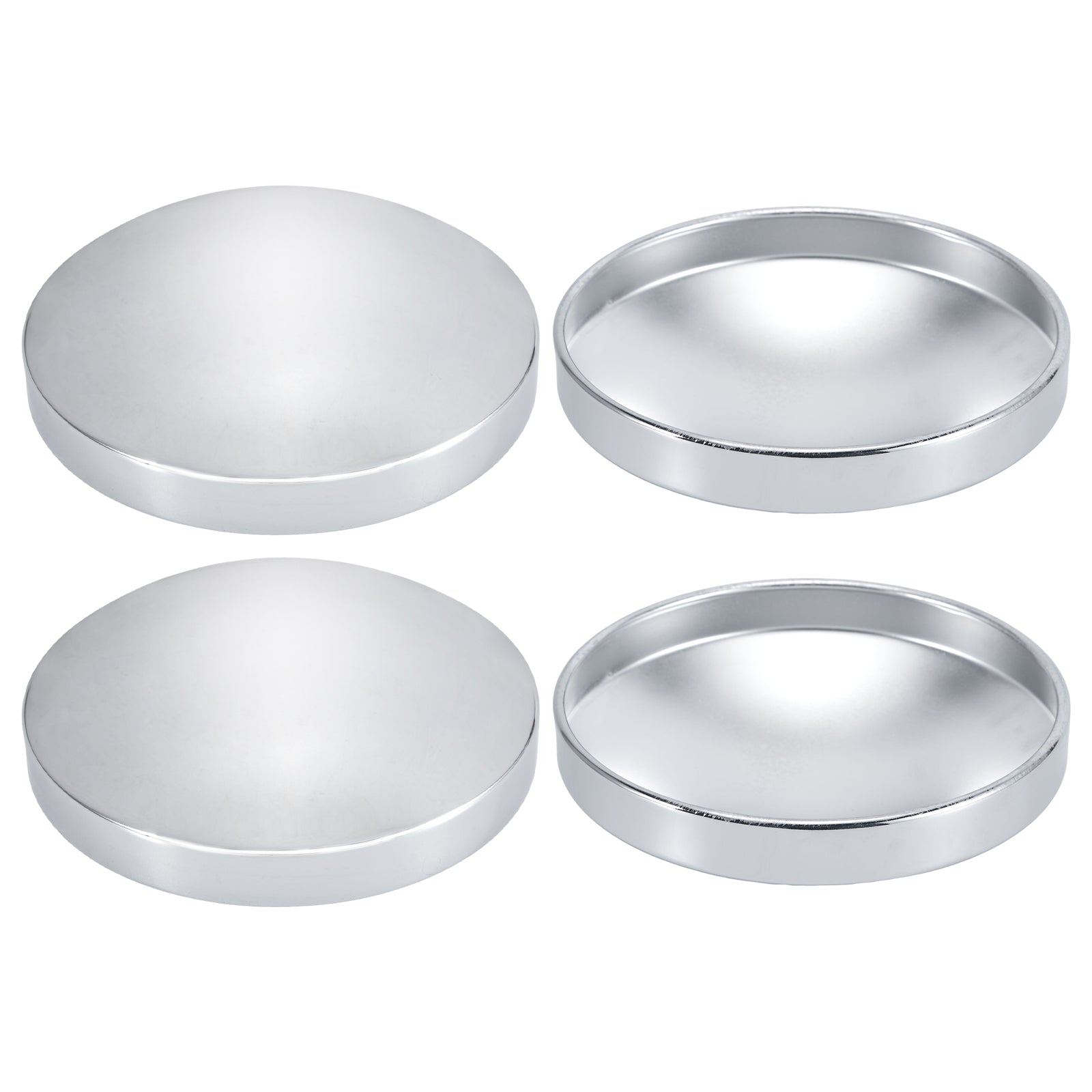 Chrome Hubcap – Flat Dome – 8.35" × 8" (H1R8)