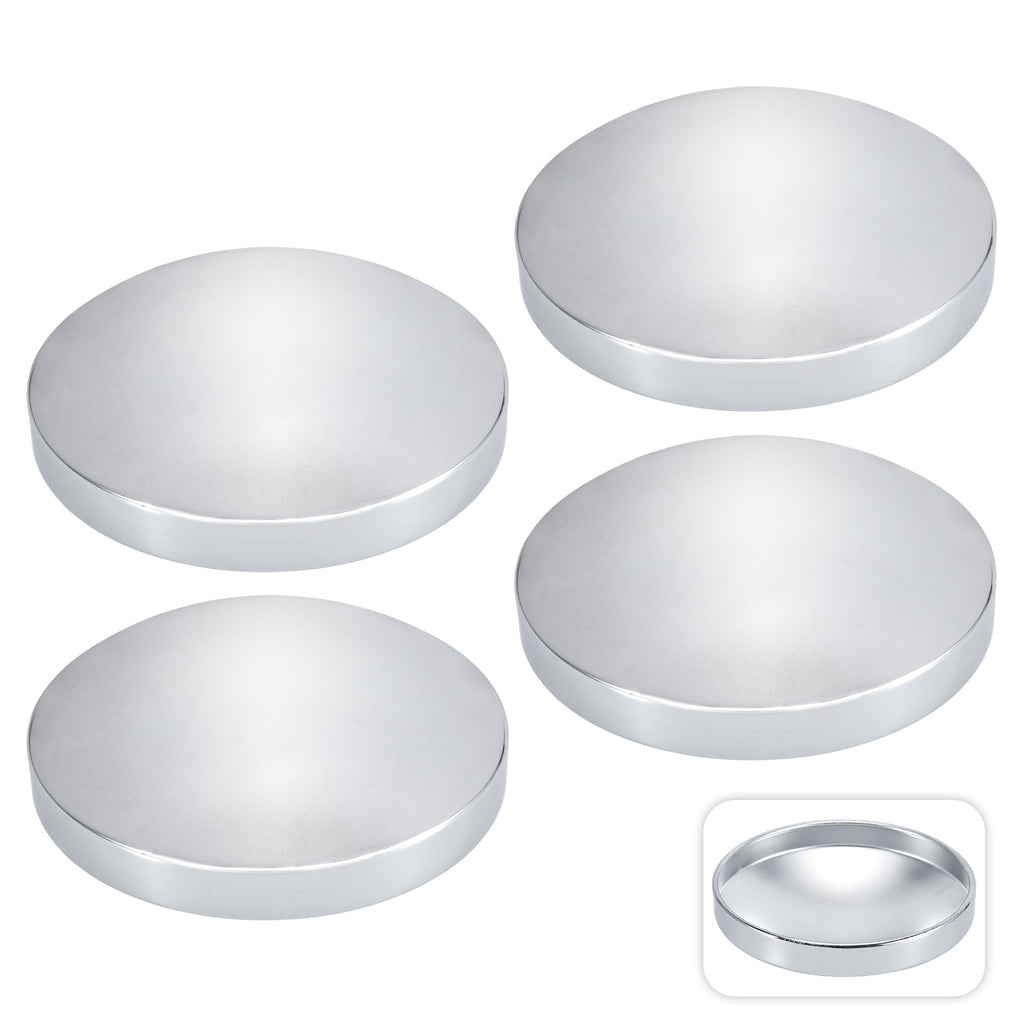 Chrome Hubcap – Flat Dome – 8.35" × 8" (H1R8)