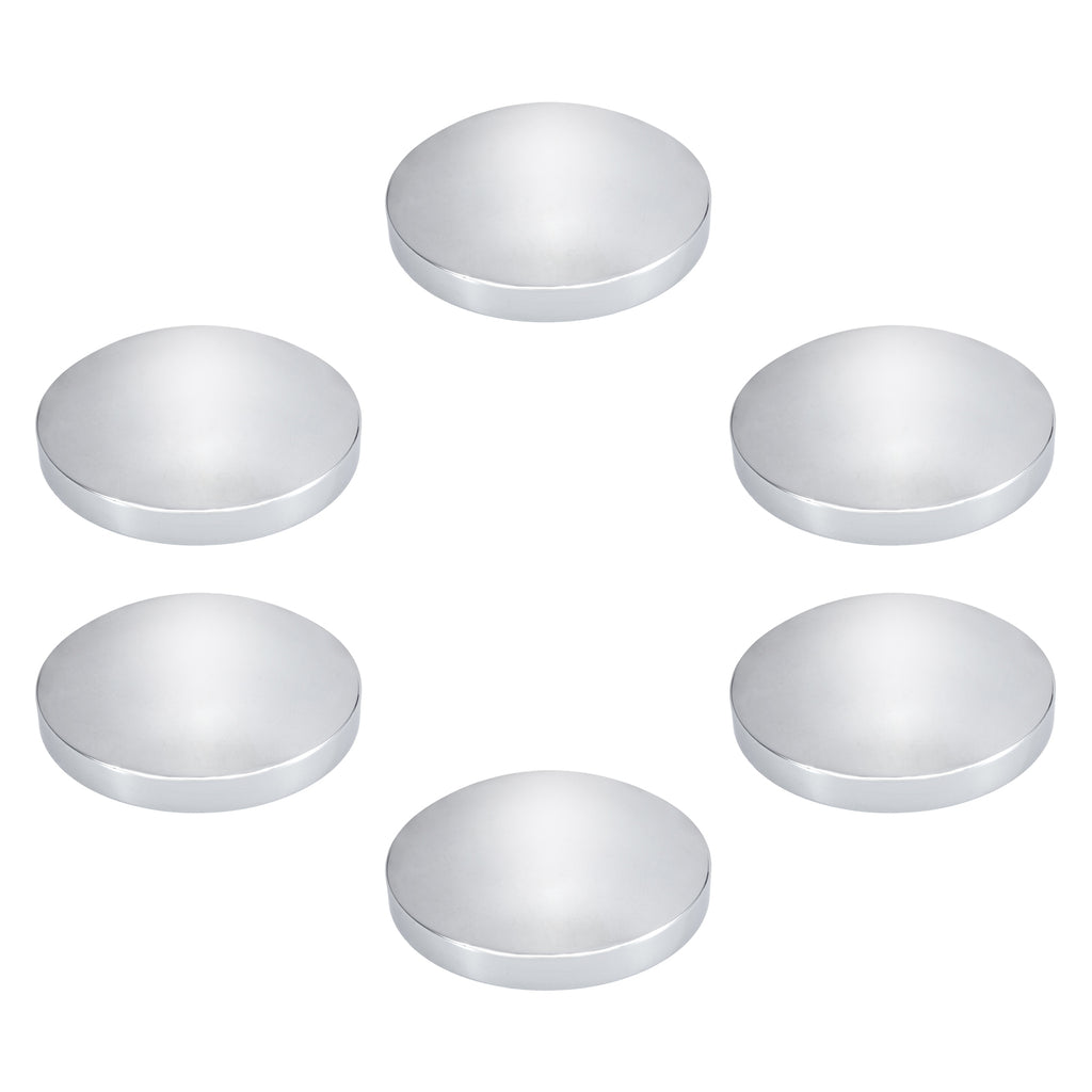 Chrome Hubcap – Flat Dome – 8.35" × 8" (H1R8)